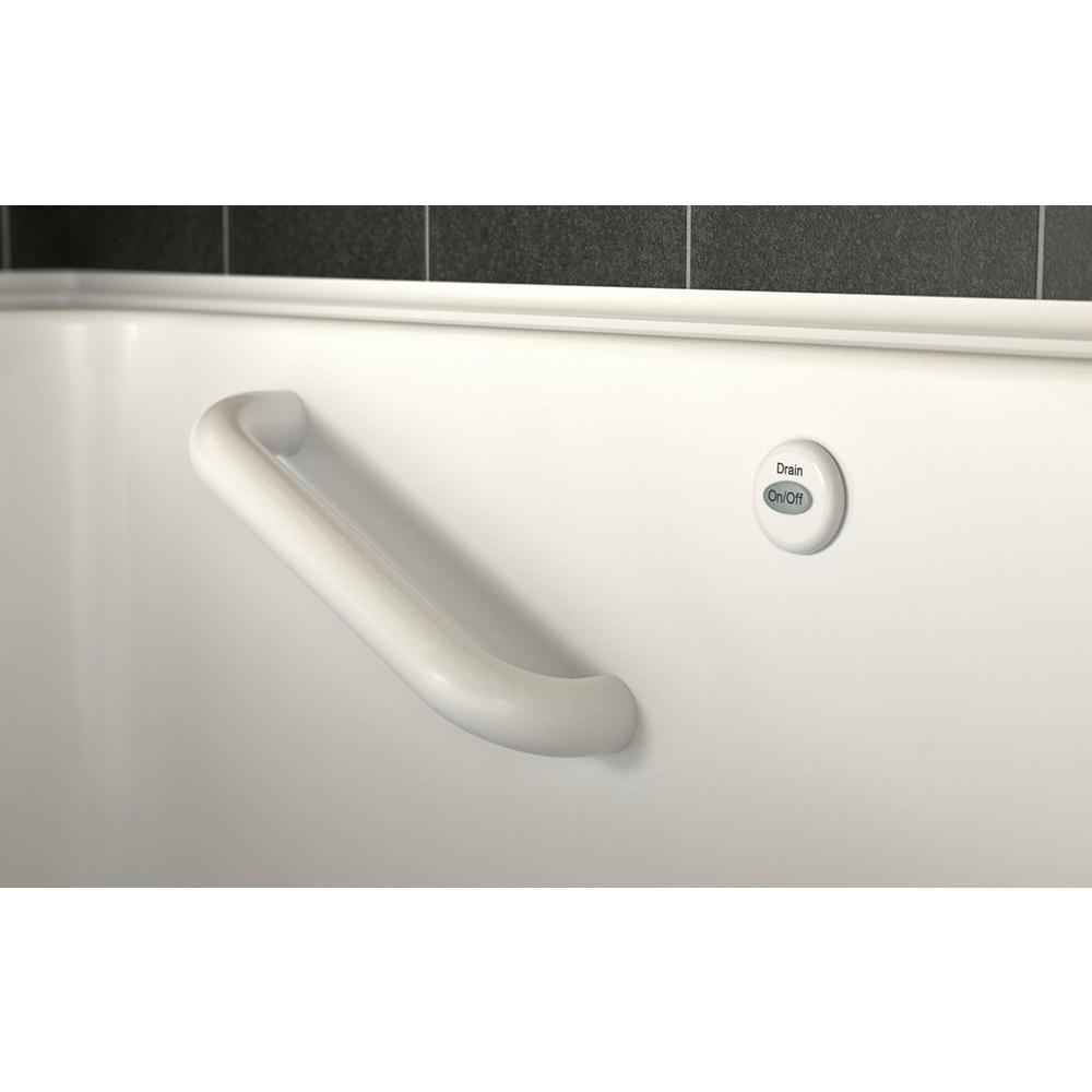 Whirlpool & Air Bath 30 in. x 60 in. Left-Hand Walk-In Bath with Roman Tub Filler and Cadet 3 FloWise Tall Height Toilet - Super Arbor