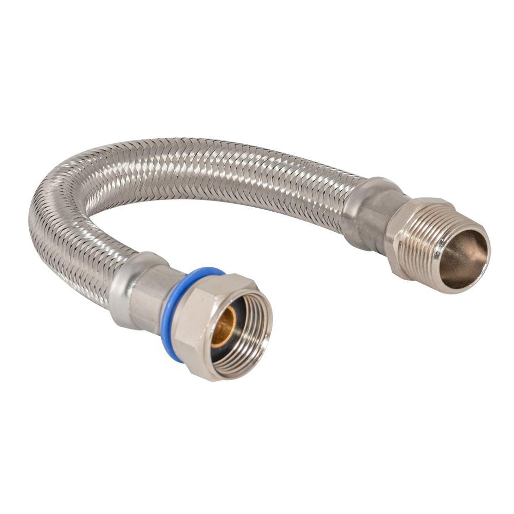 Water-Flex 3/4 in. MIP x 3/4 in. FIP x 18 in. Steel-Flex Flexible Stainless Steel Connector - Super Arbor