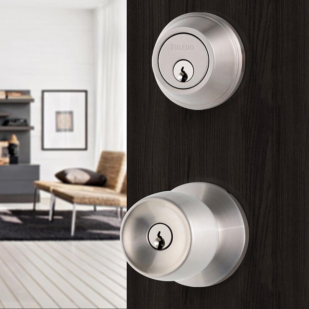 Double Cylinder Satin Nickel Combo Set - Super Arbor