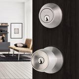 Double Cylinder Satin Nickel Combo Set - Super Arbor