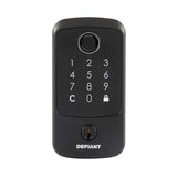 Defiant Hubspace Matte Black Square Biometric Fingerprint Electronic Touchpad Deadbolt