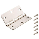 3 in. x 1/4 in. Satin Nickel Radius Door Hinge - Super Arbor