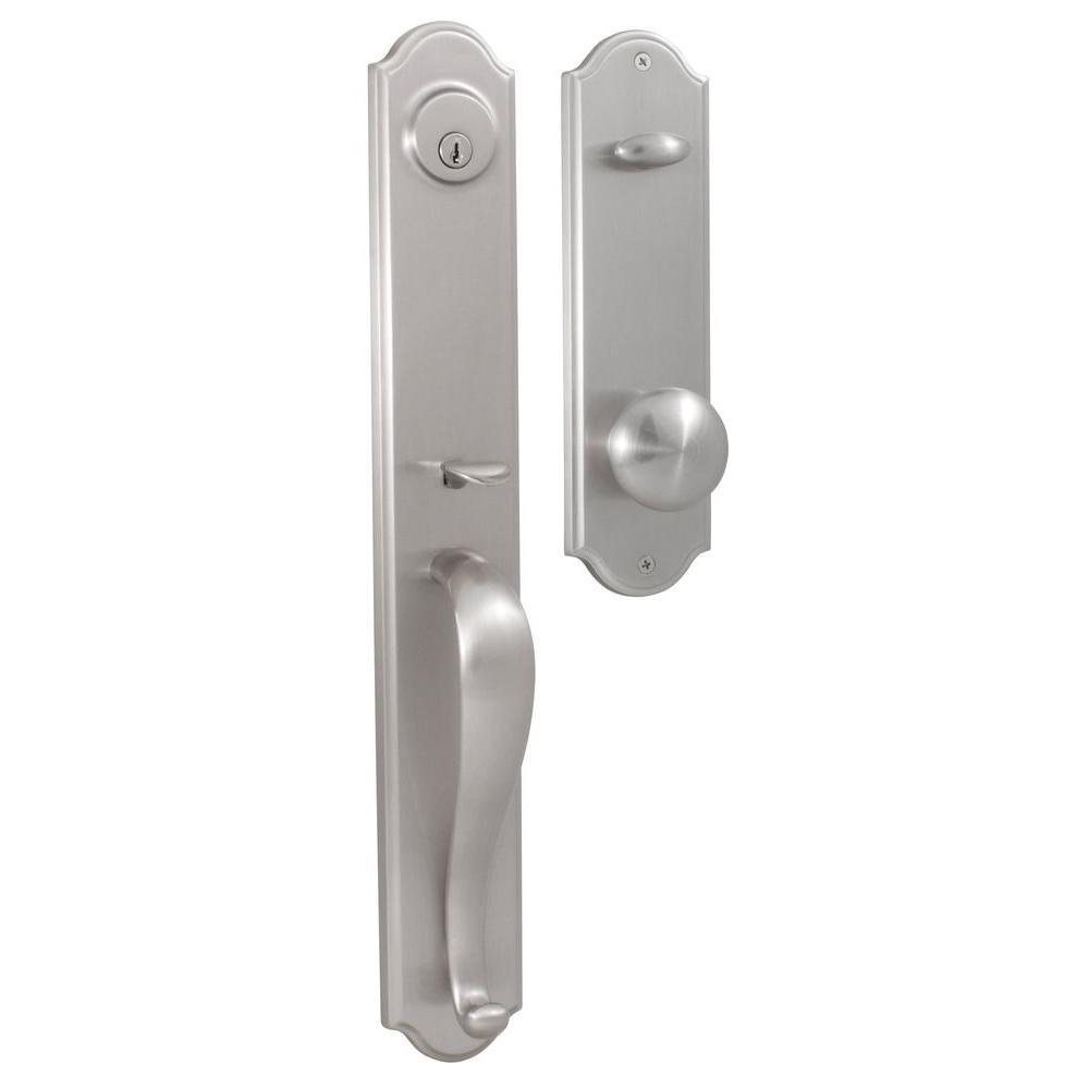 Elegance Single Cylinder Oil-Rubbed Bronze Philbrook Door Handleset with Impresa Knob - Super Arbor
