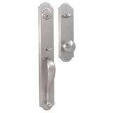 Elegance Single Cylinder Oil-Rubbed Bronze Philbrook Door Handleset with Impresa Knob - Super Arbor