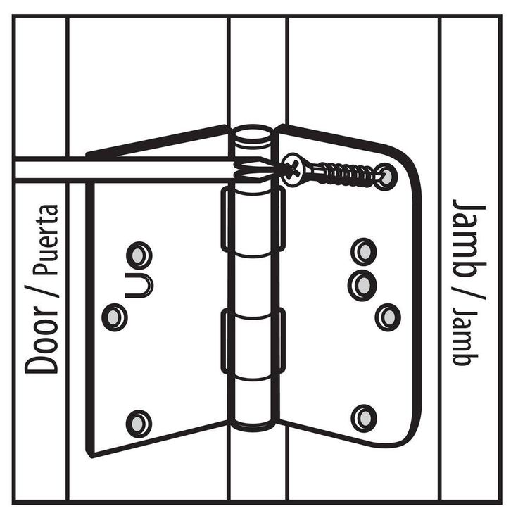 4 in. Oil Rubbed Bronze Half Square Corner and Half 5/8 in. Radius Security Door Hinge