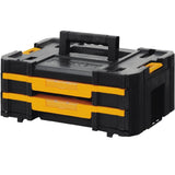 TSTAK IV 7 in. Stackable 18-Compartment Double Shallow Drawer Small Parts & Tool Storage Organizer - Super Arbor