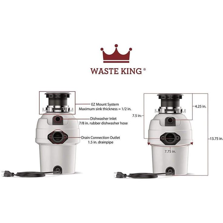 Waste King Legend 3/4-HP Continuous Feed Noise Insulation Garbage Disposal