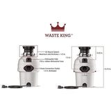 Waste King Legend 3/4-HP Continuous Feed Noise Insulation Garbage Disposal