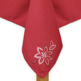 Christmas 60 in. x 104 in. Red Solid Polyester Tablecloth