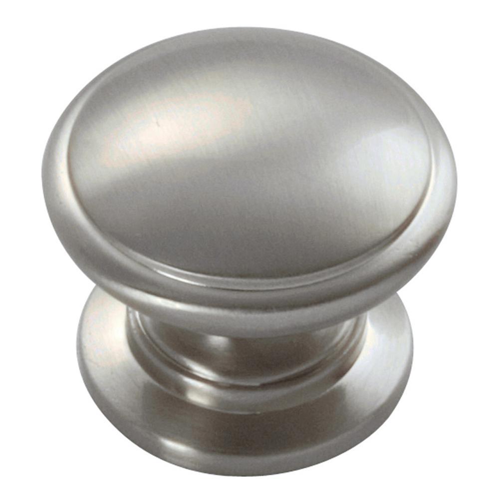 Williamsburg 1.25 in. Satin Nickel Cabinet Hardware Cabinet Knob - Super Arbor