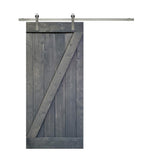 Z Series 30 in. x 84 in. White Knotty Pine Wood Interior Sliding Barn Door with Hardware Kit - Super Arbor