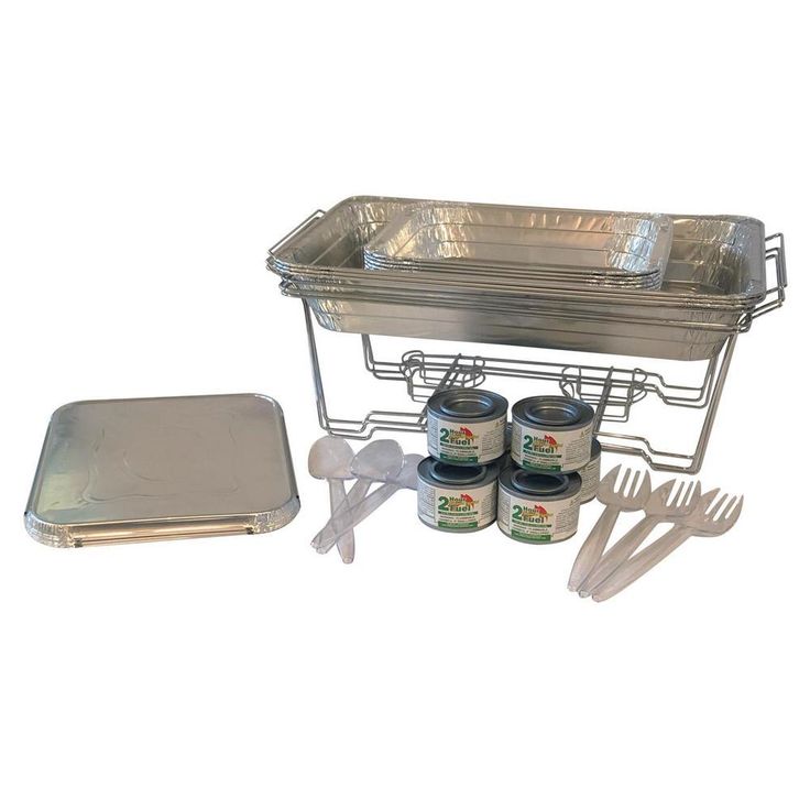 8 Qt. Capacity 30-Piece Aluminum Multi-Buffet Server Chafing Dish