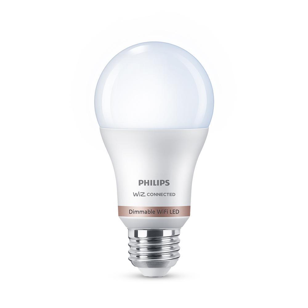 Daylight A19 LED 60-Watt Equivalent Dimmable Smart Wi-Fi Wiz Connected Wireless Light Bulb (4-Pack) - Super Arbor