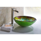 Tara Deco-Glass Vessel Sink in Glacial Blaze - Super Arbor