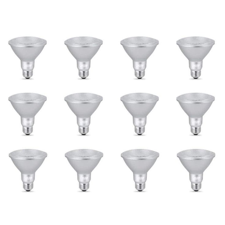 Feit Electric 75-Watt Equivalent PAR30 Dimmable CEC Tirle 24 Compliant LED ENERGY STAR Flood Light Bulb, Bright White (12-Pack)