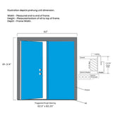 60 in. x 80 in. Internal Blinds Left-Hand Inswing Full Lite Clear Glass Painted Steel Prehung Front Door - Super Arbor