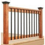 38-1/4 in. x 1 in. Black Aluminum Face Mount Rectangular Deck Railing Baluster (5-Pack) - Super Arbor