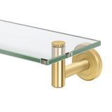 Latitude II 20.13 in. W Glass Shelf in Brushed Brass - Super Arbor