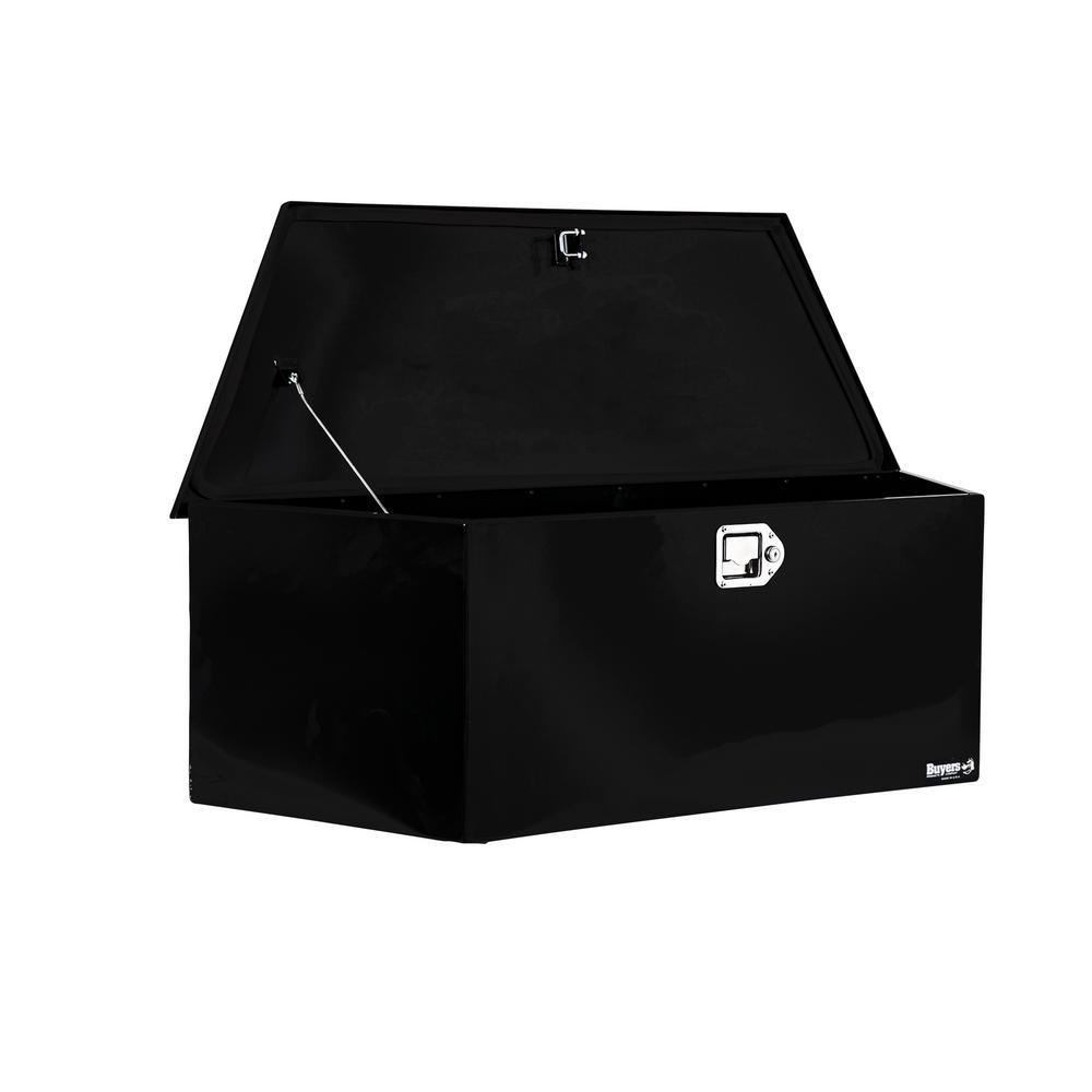 Buyers Products Company 16 in. x 16 in. x 49 in. Gloss Black Steel Trailer Tongue Truck Tool Box - Super Arbor