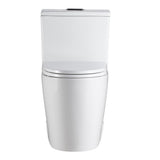 0.8 GPF/1.28 GPF Dual Flush Square Shape Ceramic Elongated Toilet Square Only in White - Super Arbor
