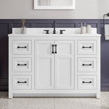Style Selections Lowry 49-in White Single Sink Bathroom Vanity with White Acrylic Top