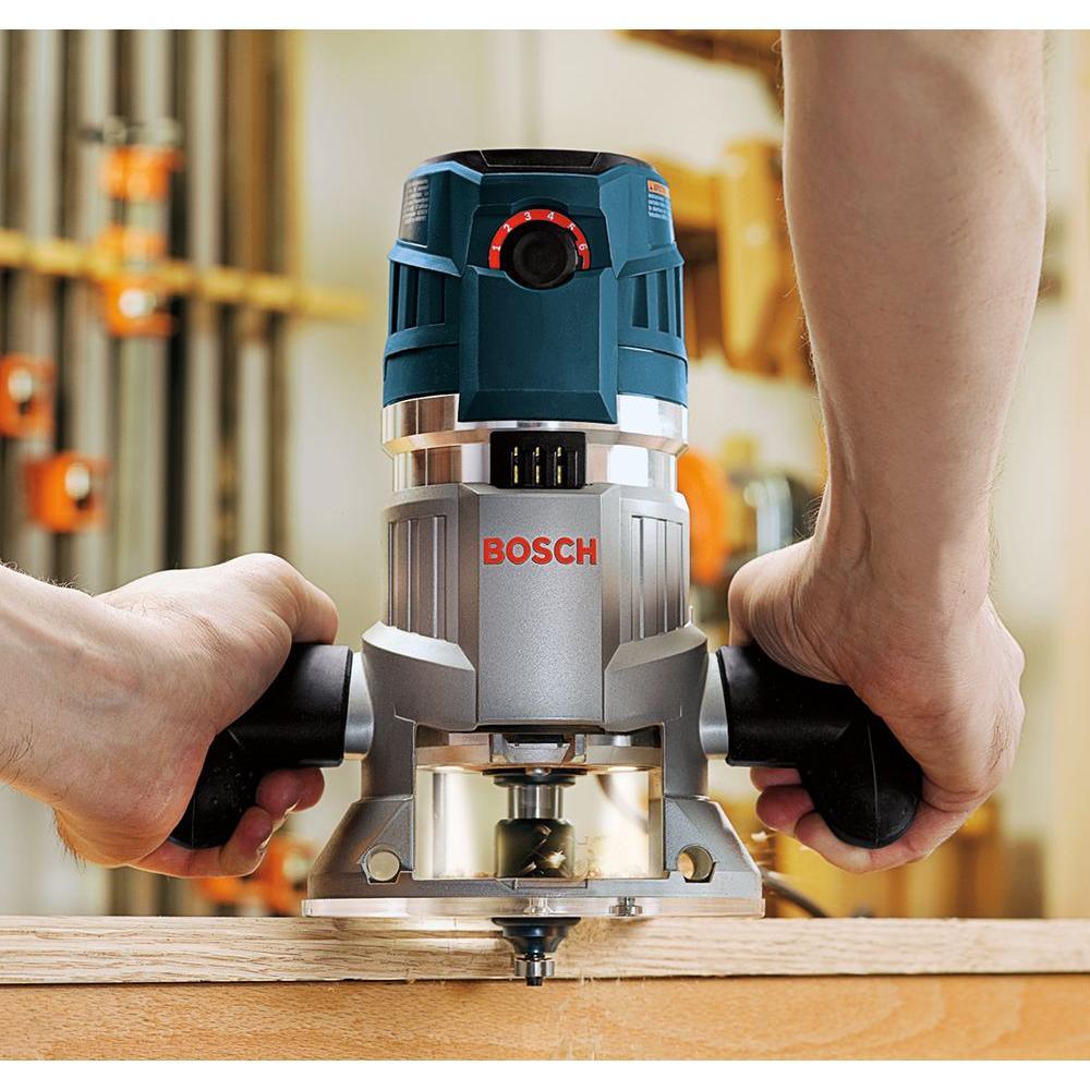 15 Amp 3-1/2 in. 2.3 HP Corded Electric Variable Speed Fixed Base Router Kit with Trigger Control - Super Arbor