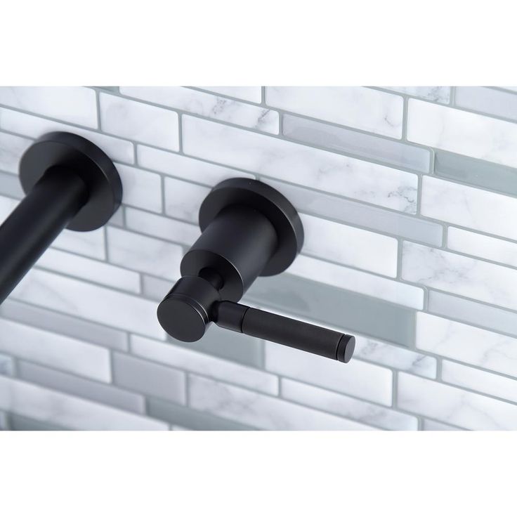 Concord 2-Handle Wall Mount Roman Tub Faucet in Black