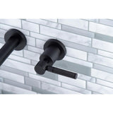 Concord 2-Handle Wall Mount Roman Tub Faucet in Black