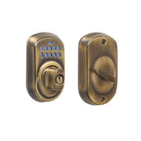 Plymouth Bright Brass Keypad Electronic Door Lock Deadbolt - Super Arbor