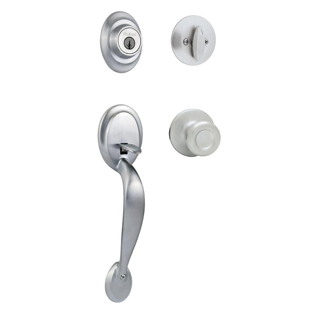 Dakota Polished Brass Single Cylinder Door Handleset with Tylo Door Knob Featuring SmartKey Security - Super Arbor