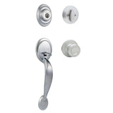 Dakota Polished Brass Single Cylinder Door Handleset with Tylo Door Knob Featuring SmartKey Security - Super Arbor