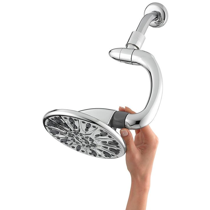 6-Spray 7 in. Single Wall Mount Low Flow Fixed Rain Shower Head in Chrome