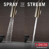 Delta Trask Champagne Bronze 1-Handle Deck-Mount Pull-Down Handle Kitchen Faucet (Deck Plate Included)