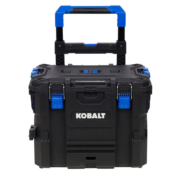 Kobalt CASESTACK 21.5-in W x 26.7-in H Black Plastic Wheels Lockable Tool Box