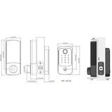 Defiant Hubspace Aged Bronze Square Biometric Fingerprint Electronic Touchpad Deadbolt