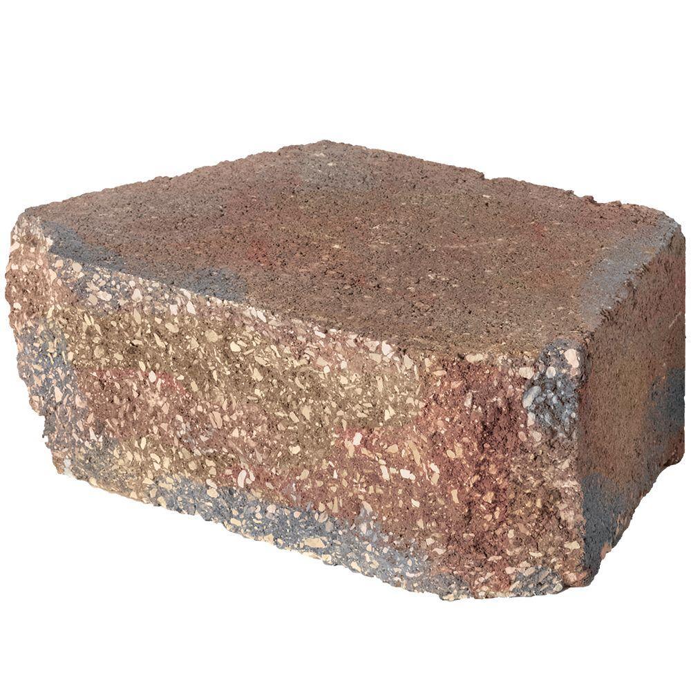 4 in. x 11.75 in. x 6.75 in. Pewter Concrete Retaining Wall Block - Super Arbor