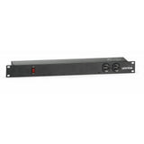 15 Amp NEMA 5-15P Straight Blade Plug 12 Receptacles 7 ft. Cord Horizontal Rack Mount Power Distribution Unit, Black - Super Arbor