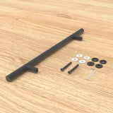 22 in. Steel Black Powered Ladder Sliding Barn Door Handle - Super Arbor