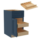 Home Decorators Collection Newport 18 in. W x 24 in. D x 34.5 in. H Assembled Plywood Base Kitchen Cabinet in Mythic Blue with 2ROT Cutlery LH