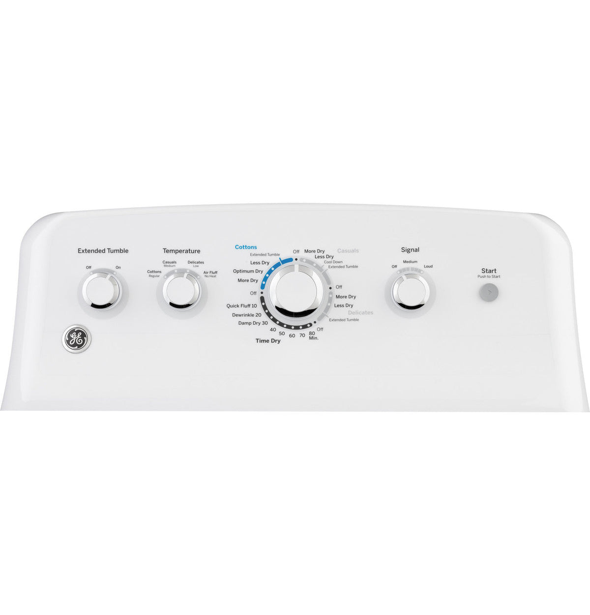 GE 7.2-cu ft Electric Dryer (White)