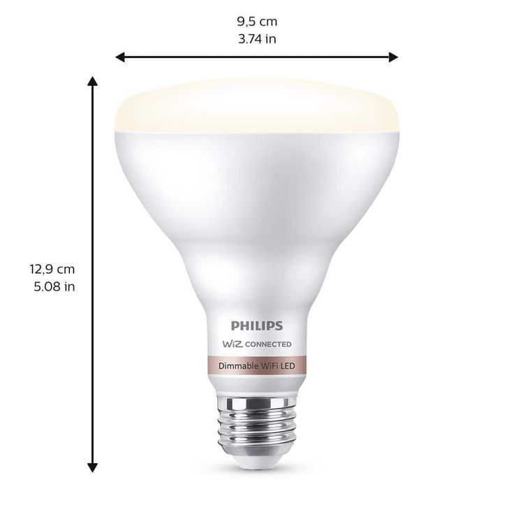 Philips Soft White BR30 LED 65-Watt Equivalent Dimmable Smart Wi-Fi Wiz Connected Wireless Light Bulb