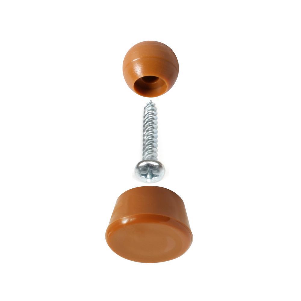 7/8 in. Caramel Swivel Floor Protector Sliders for Chair Feet/Furniture Legs (Set of 8) - Super Arbor