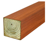4 in. x 4 in. x 8 ft. #2 DF Polymer Coated Western Red Cedar Tone Fence Post - Super Arbor
