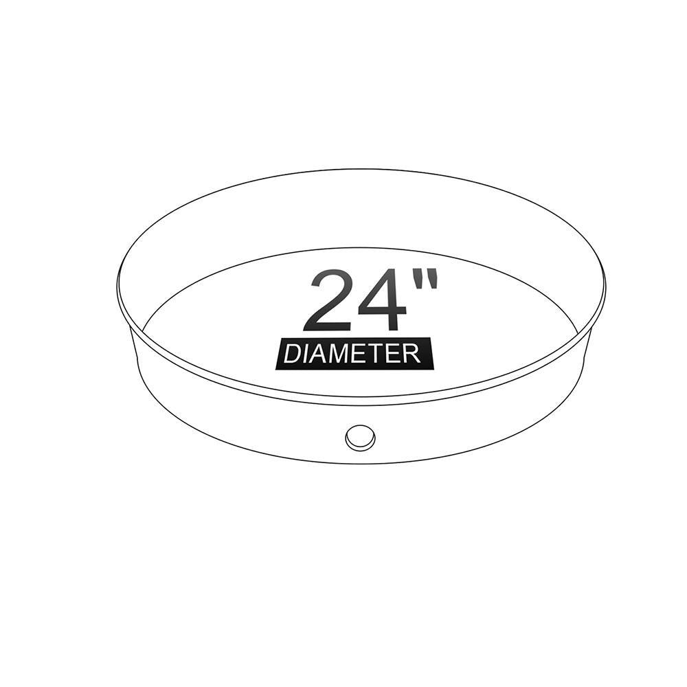 24 in. Aluminum Water Heater Drain Pan - Super Arbor