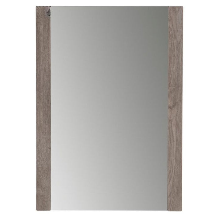 20 in. W x 28 in. H Framed Rectangular Bathroom Vanity Mirror in White Washed Oak