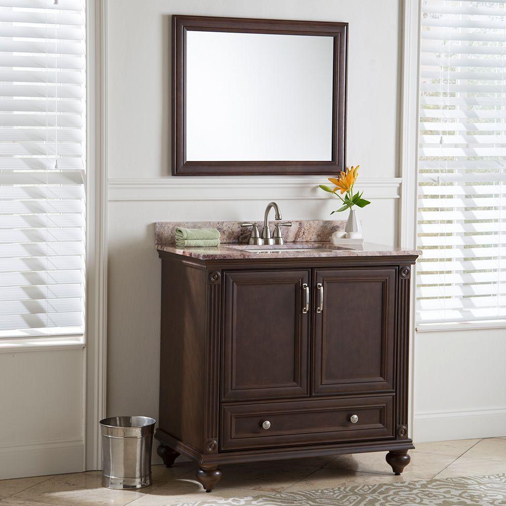 37 in. W x 22 in. D Stone Effects Vanity Top in Cold Fusion with White Sink - Super Arbor