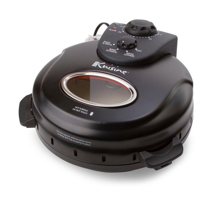 12 in. Black Electric Oven Pizza Maker with Lid
