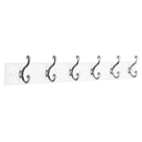 27 in. Black and Satin Nickel Scroll Hook Rack - Super Arbor