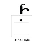 Dual Mount Composite Granite 25.in 1-Hole Single Bowl Kitchen Sink in Onyx