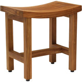 Patented 18 in. Sumba Lotus Teak Shower Bench - Super Arbor